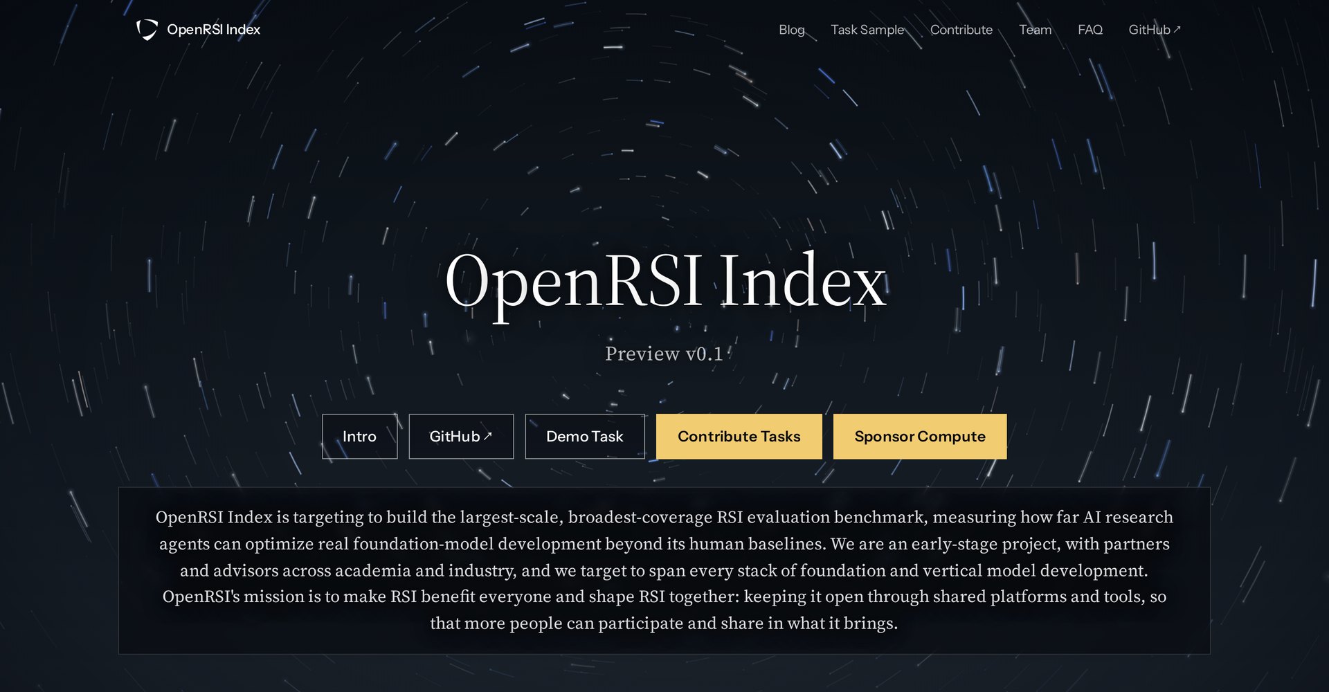 OpenRSI-Index homepage